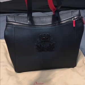 Authentic Louboutin Blk Leather tote/ backpack